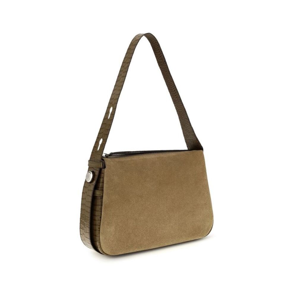 Tory Burch Beige Suede Leather Shoulder Women's Bag - Picture 2 of 4